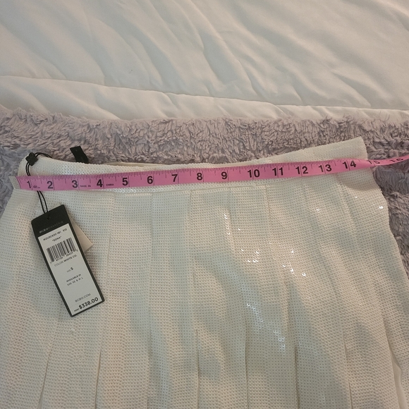 NWT BCBGMAXAZRIA sequined chiffon skirt - Picture 7 of 8